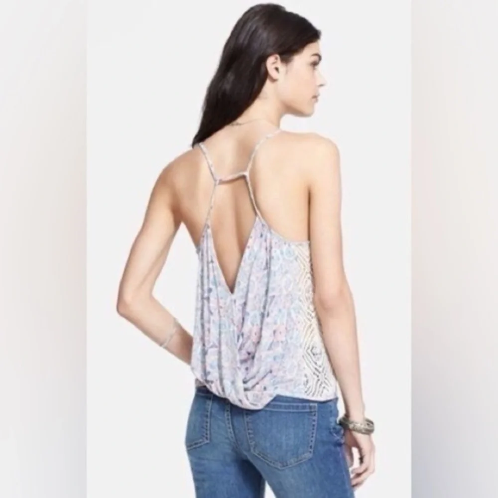 Free People Miles Away Tank Crocheted Inset Size XS